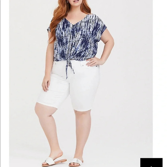 TORRID NEW WOMENS PLUS BLUE TOP BLOUSE SHIRT SUMMER FALL CASUAL TOPS SIZE 1X 2X - Picture 1 of 6